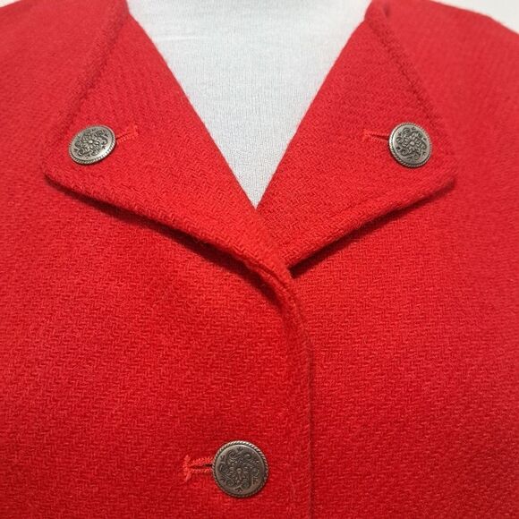 Vintage Pendleton Virgin Wool Cropped Jacket Red Size 14 - Picture 15 of 16